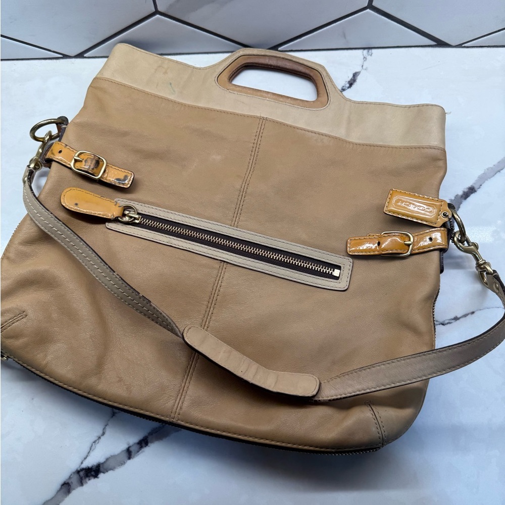 Coach Bonnie Leather Foldover Crossbody Bag
